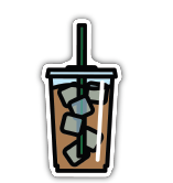 040962037584 Iced Coffee Sticker