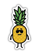 040962045114 Pineapple With Sunglasses Sticker