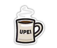 040962046678 UPEI Coffee Mug Sticker