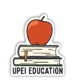 040962049297 UPEI Education Apple & Books Sticker