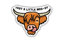 040962060025 Just A Little Moo-Dy Cow Sticker