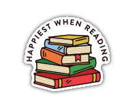 040962063163 Happiest When Reading Sticker