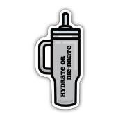 040962072714 Hydrate Or Die-Drate Water Bottle Sticker