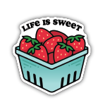 040962097786 Life Is Sweet Strawberies Sticker